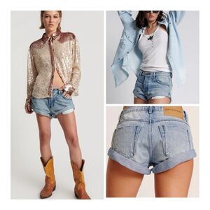 One x Teaspoon Salty Dog Bandit Denim Shorts 32
